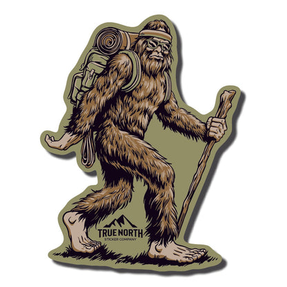 Hiking With Sasquatch - True North Sticker Company