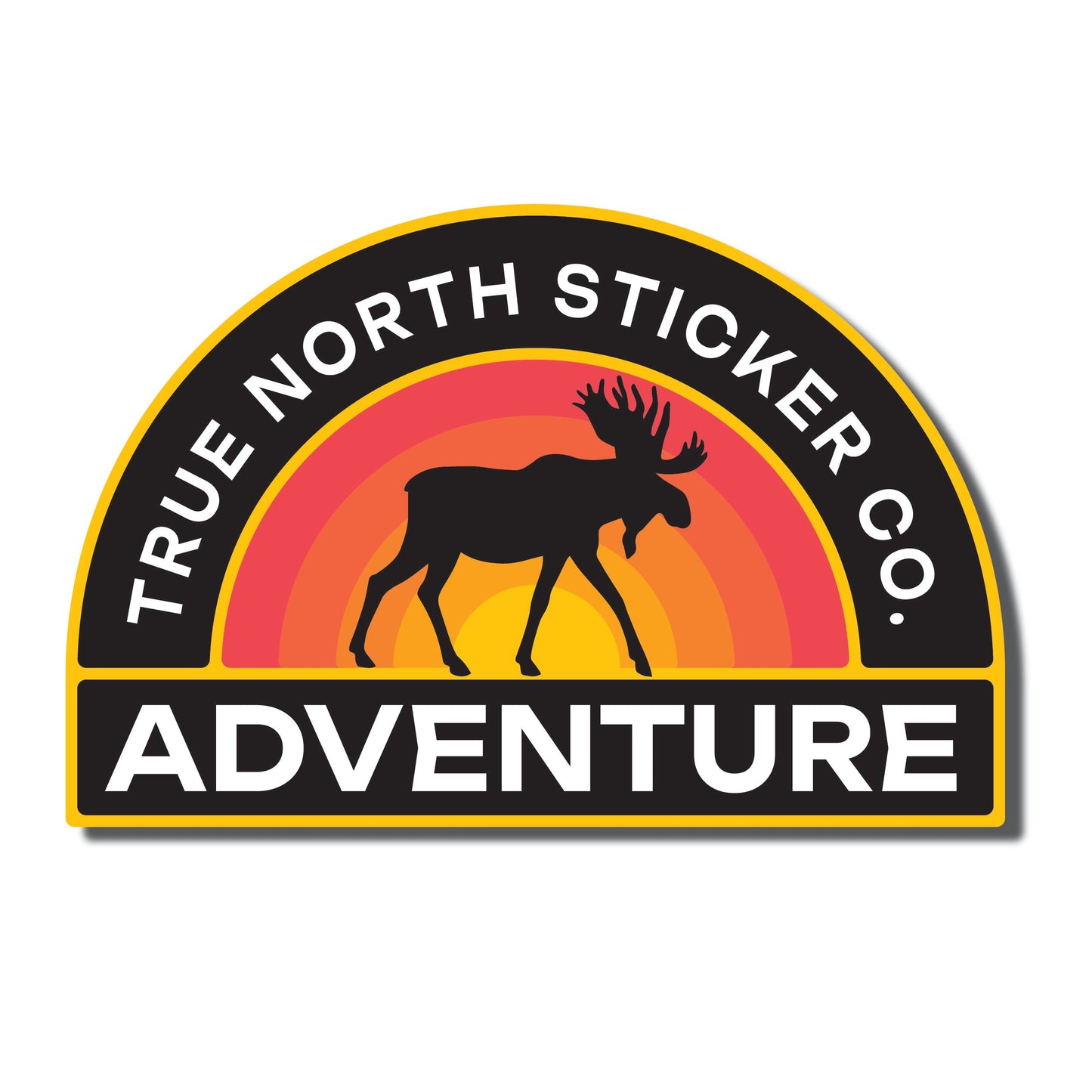 Moose Sunset Arch - True North Sticker Company