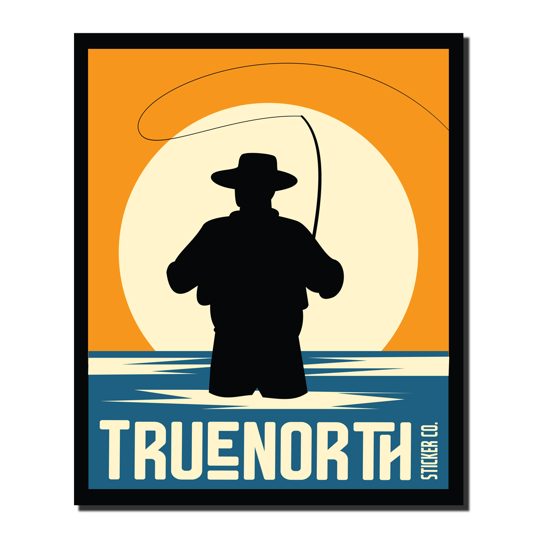 A Man and his Fly - True North Sticker Company