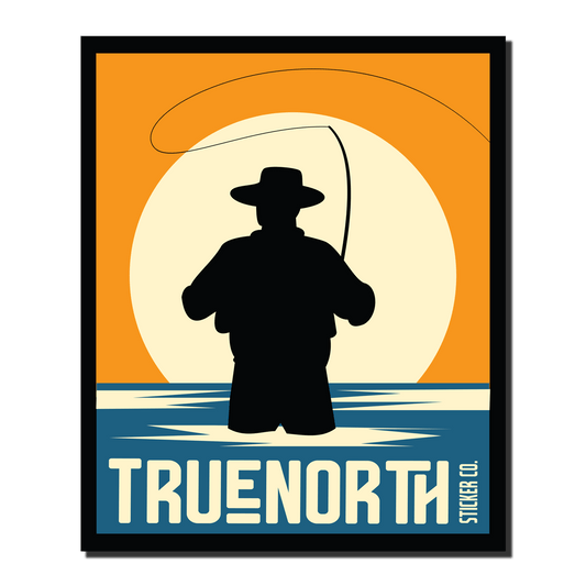 A Man and his Fly - True North Sticker Company