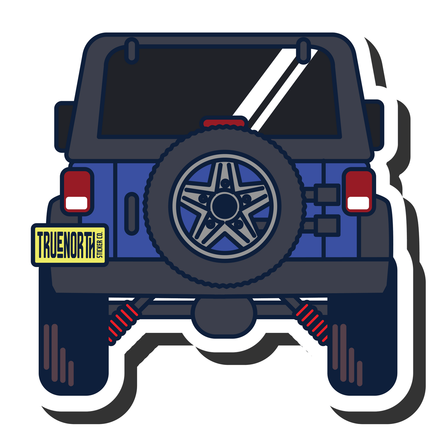 Blue Adventure Jeep #2 - True North Sticker Company