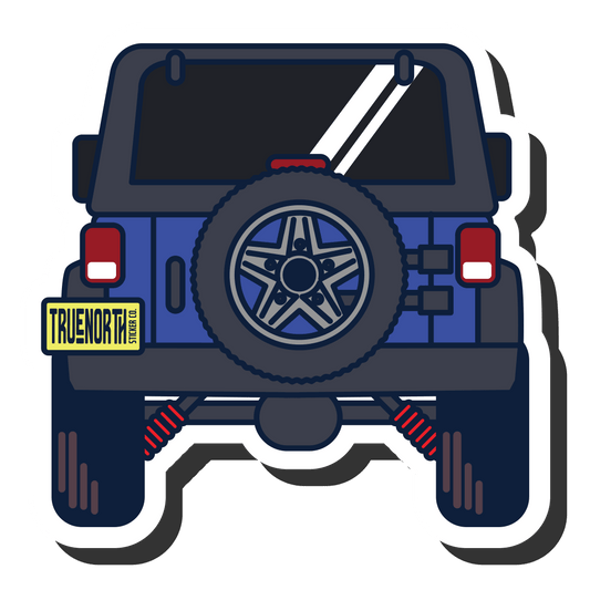 Blue Adventure Jeep #2 - True North Sticker Company