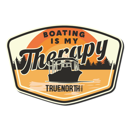 Boating Is My Therapy - True North Sticker Company