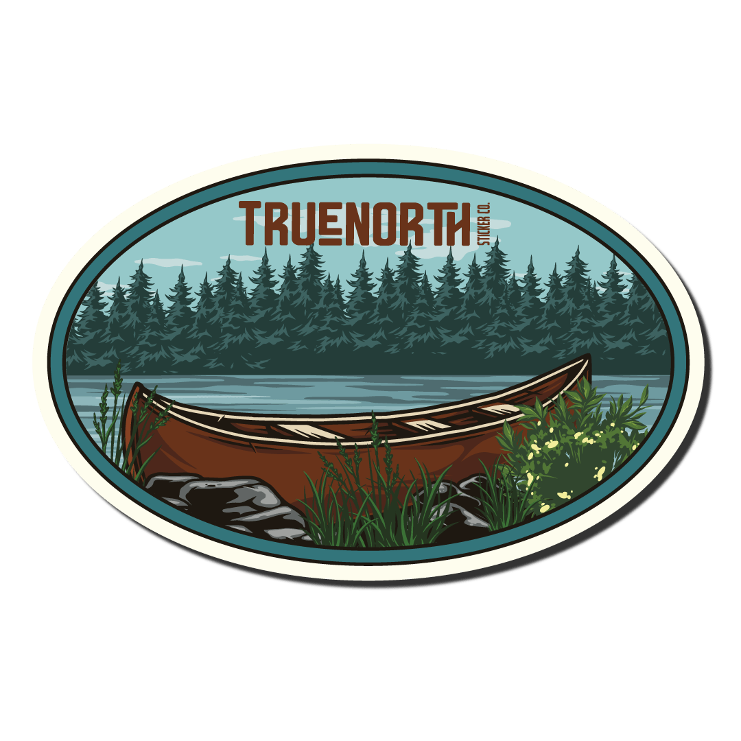 Canoe on the Lake - True North Sticker Company