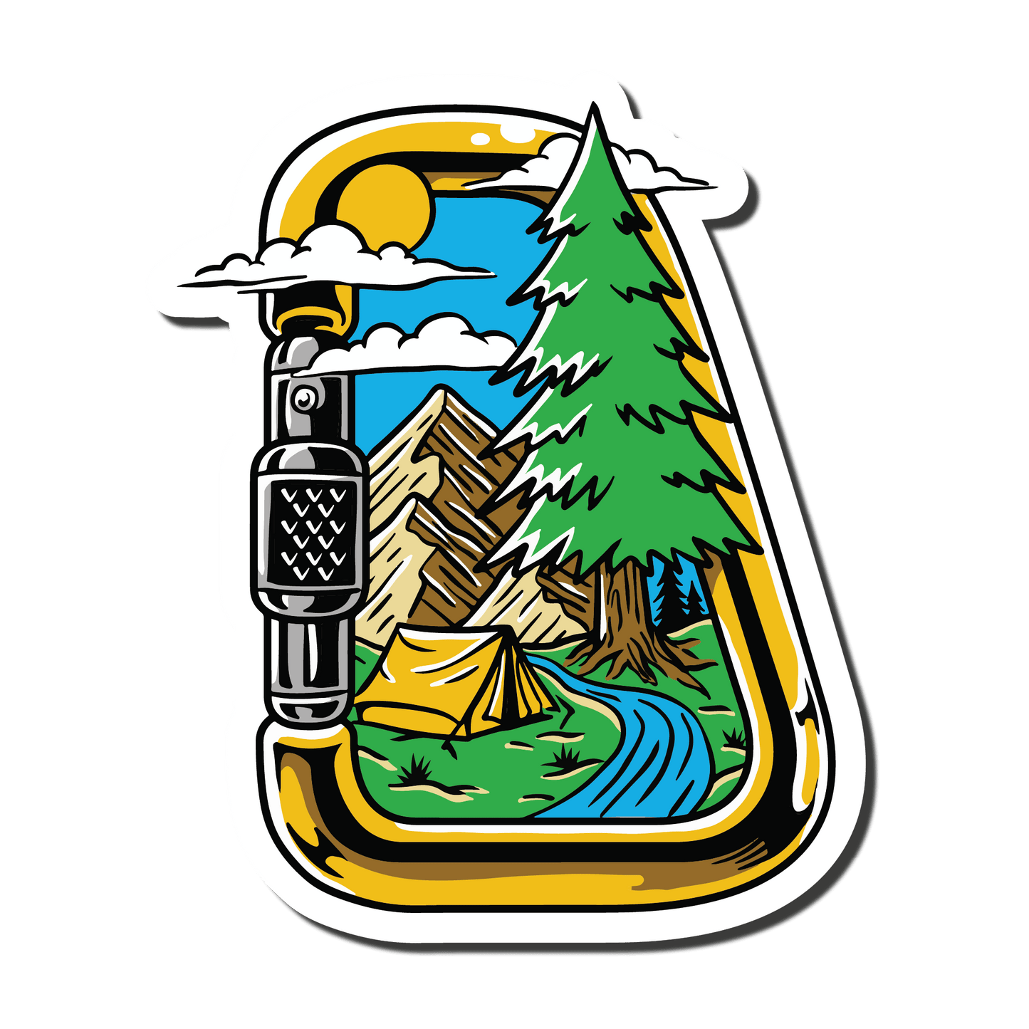 Carabiner- Hooked on Adventure - True North Sticker Company