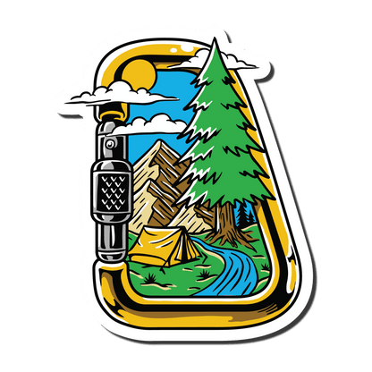 Carabiner- Hooked on Adventure - True North Sticker Company