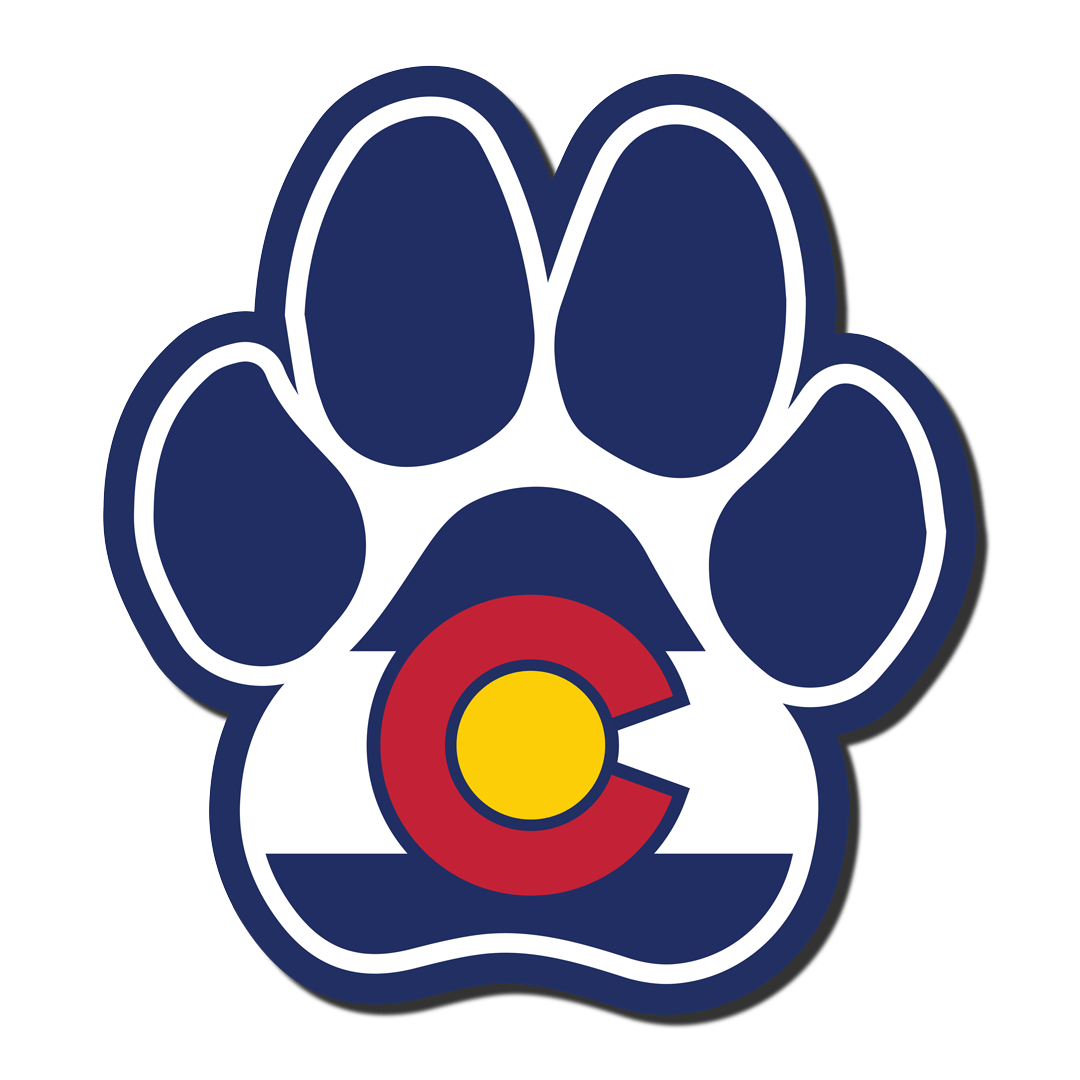 Colorado Flag Paw Print - True North Sticker Company