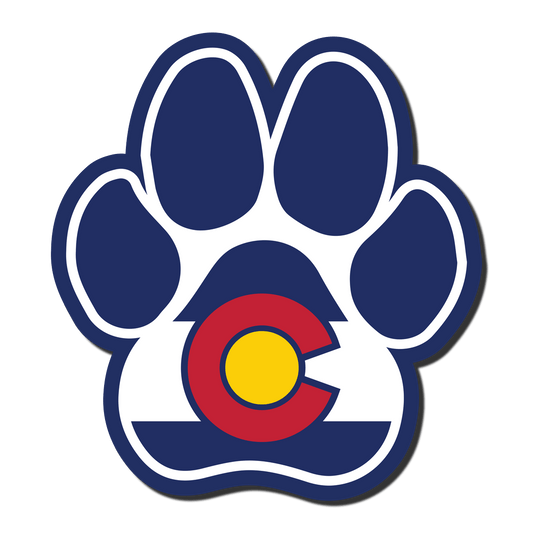 Colorado Flag Paw Print - True North Sticker Company