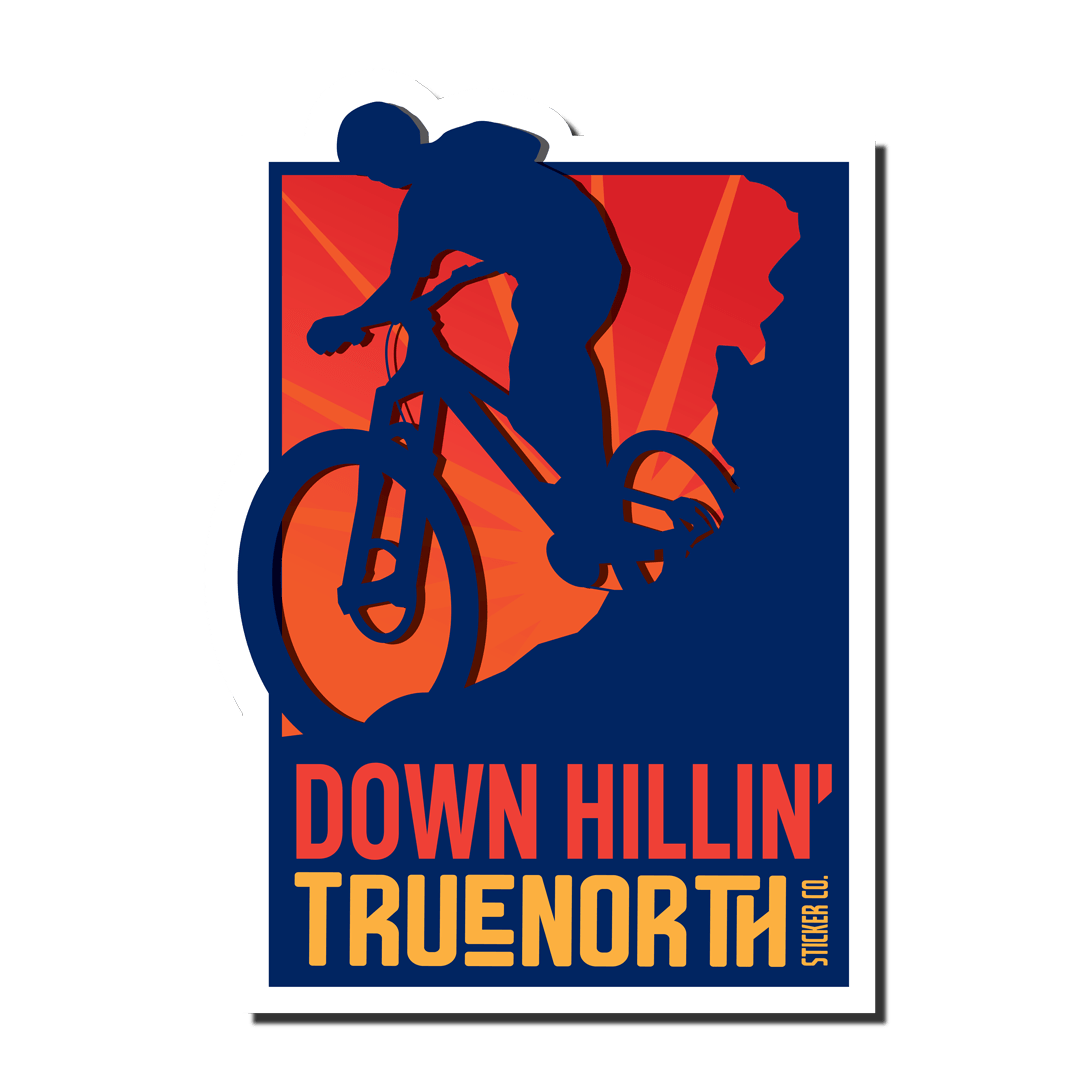 Downhillin' - True North Sticker Company