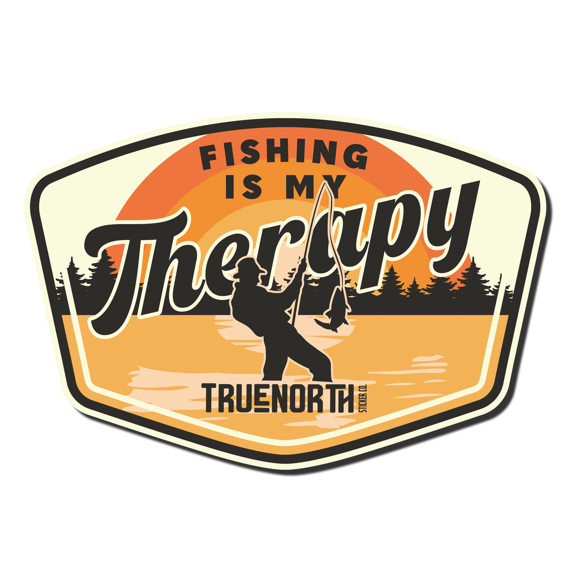 Fishing is my Therapy - True North Sticker Company