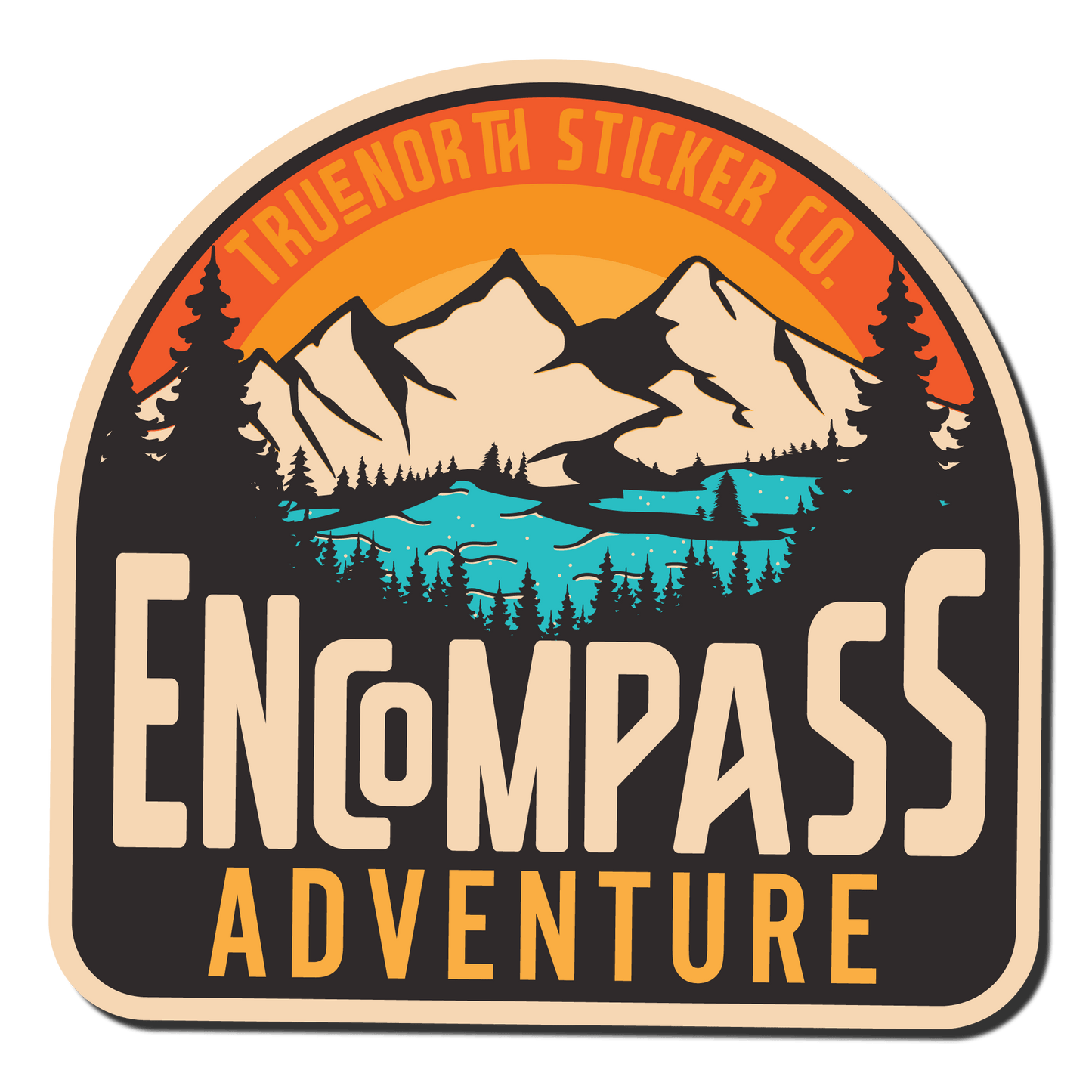 Glistening Mountains - True North Sticker Company