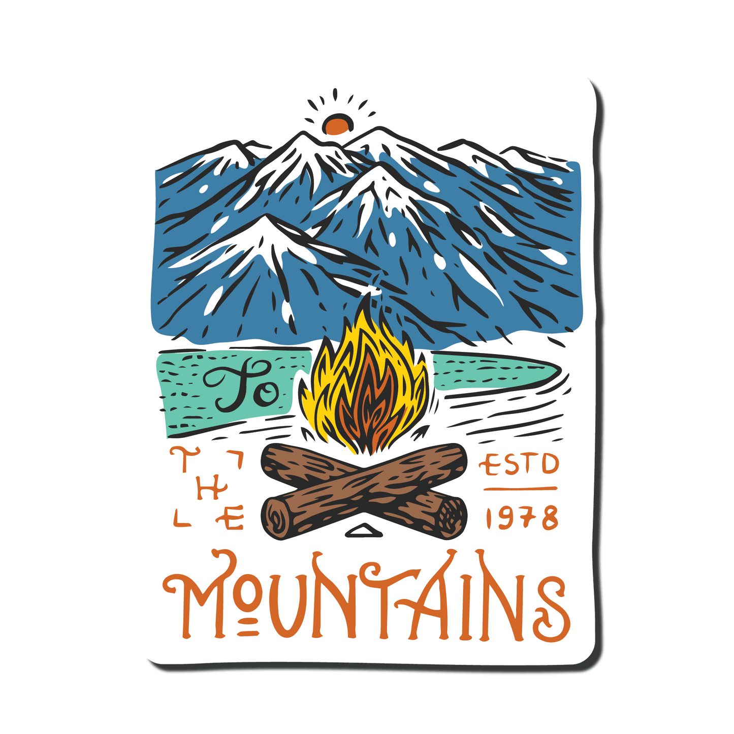 Mountain Fire - True North Sticker Company