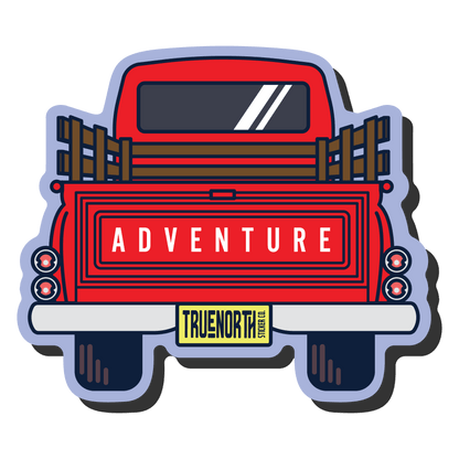 Old Red Adventure Truck - True North Sticker Company