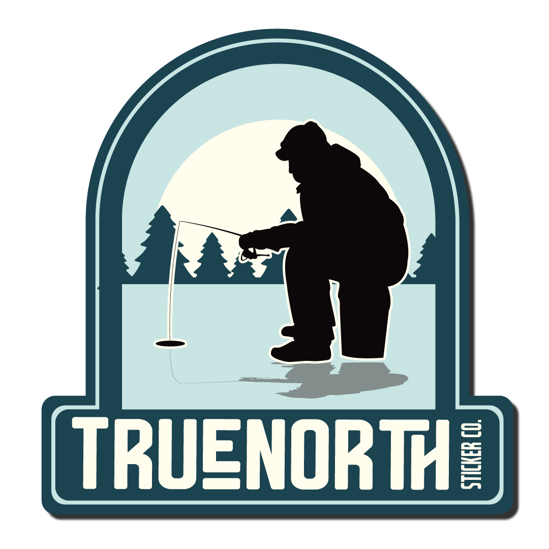 Peaceful Ice Fishing - True North Sticker Company