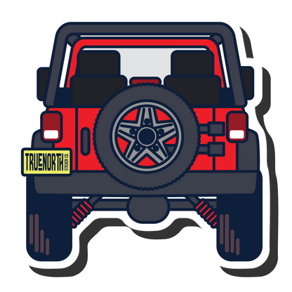 Red Adventure Jeep - True North Sticker Company