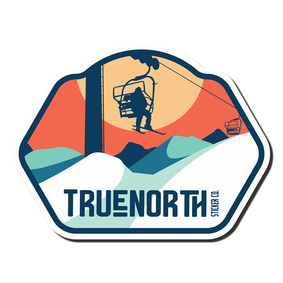 Solitary Skier - True North Sticker Company