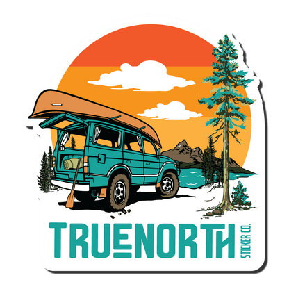 Trekking to the Lake - True North Sticker Company