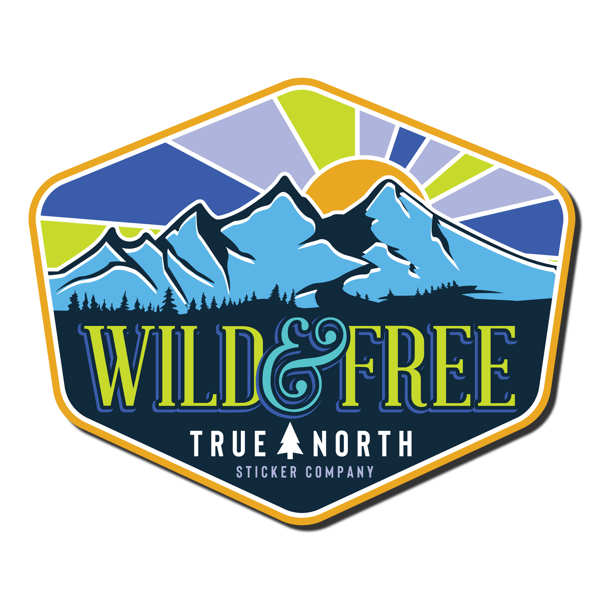 Wild & Free Sticker - True North Sticker Company